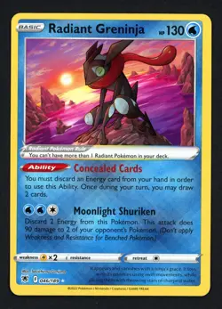 Radiant Greninja 046/189 Astral Radiance Radiant Rare Pokemon TCG - Image 1
