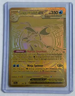 Pokemon TCG Chaos Rising Mega Greninja Ex Mega Hyper Rare 122/086 English GOLD - Image 2