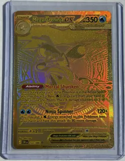 Pokemon TCG Chaos Rising Mega Greninja Ex Mega Hyper Rare 122/086 English GOLD - Image 5