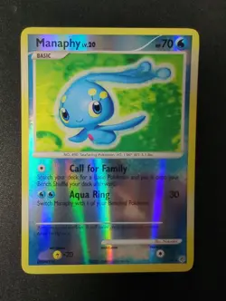 Manaphy 9/130 Diamond & Pearl REVERSE HOLO Rare Pokemon LP - Image 1