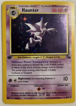 Pokemon TCG | Haunter 6/62 | Fossil 1st Edition | LP - Image 1
