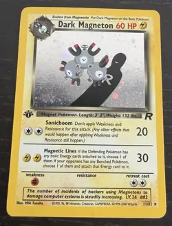 Pokemon TCG | Dark Magneton 11/82 | Team Rocket 1st Edition | MP - Image 1