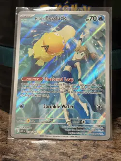 Pokemon TCG Misty's Psyduck 193/182 Illustration Rare Holo Full Art SV10 MINT - Image 1