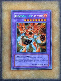 Yugioh Elemental Hero Inferno PP02-EN010 Secret Rare NM - Image 1