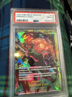 One Piece Roronoa Zoro SEC OP06-118 PSA 10 - Image 1