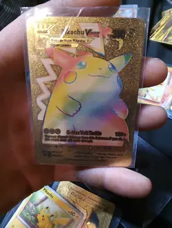 Pokemon Pikachu TCG Holo Foil Card Gold Card 310hp V Rare - Image 1