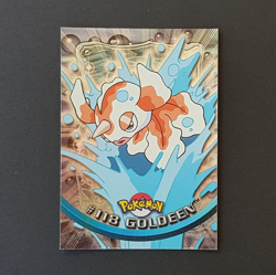 Cards Pokemon Topps Serie 1 "#118 + 119 GOLDEEN e SEAKING FOIL" (MINT - NUOVE) - Image 3