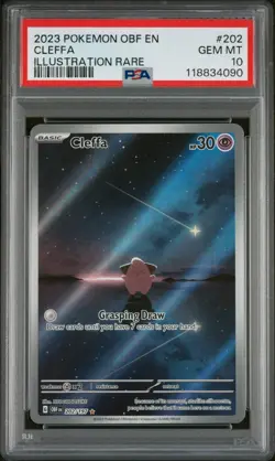 Cleffa - 202/197 - Illustration Rare - Obsidian Flames - Pokemon Card - PSA 10 - Image 1