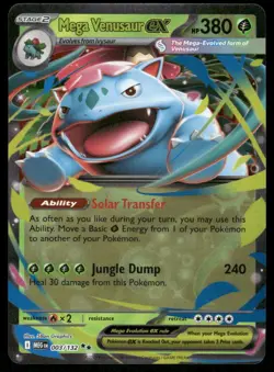 Pokemon Cards Mega Venusaur ex 003/132 Mega Evolution Double Rare NM - Image 1
