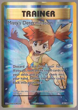 Misty's Determination 108/108 Ultra Rare XY Evolutions Holo Pokemon Card M - LP - Image 1