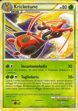 Pokemon Carta Kricketune 24/102 Rara in Italiano Usata Card ✿ - Image 1