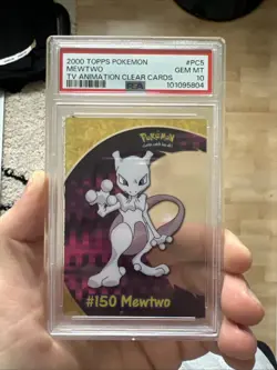 Pokemon Mewtwo PSA 10 TV Animation Clear Cards Topps 2000 GEM MT ✅ - Image 3