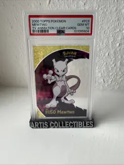 Pokemon Mewtwo PSA 10 TV Animation Clear Cards Topps 2000 GEM MT ✅ - Image 4