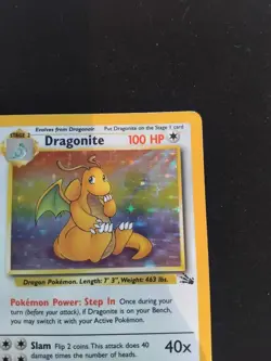 LP Pokemon TCG Dragonite 4/62 Fossil Holo Rare Card Vintage WOTC - Image 3