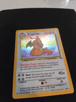 LP Pokemon TCG Dragonite 4/62 Fossil Holo Rare Card Vintage WOTC - Image 4