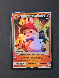 Chabbit Holo Punkalopi Mascot Card 1st Edition Rising Stars GamerSupps VCard - Image 1