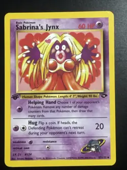Sabrina’s Jynx 57/132 Gym Challenge 1st Edition Pokemon - Image 1