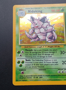 PoKeMoN POKEMON CARD Nidoking Base Set RARE HOLO 11/102 - Image 5