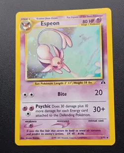 PoKeMoN POKEMON CARD Espeon NEO DISCOVERY No. 1/75 HOLO 2001 - Image 1