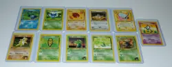 LOT OF (11) VINTAGE VG/VF FIRST EDITION POKEMON CARDS UNUSED UNPLAYED - Image 1