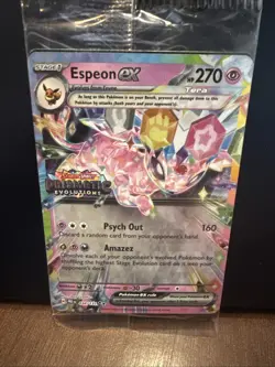 Pokemon TCG Espeon EX Prismatic Evolutions Promo Card 034/131 Stamped Sealed - Image 1