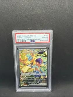 2025 POKEMON JOURNEY TOGETHER SPECIAL ILLUSTRATION RARE HOP'S ZACIAN EX PSA - Image 1
