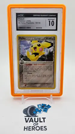 Pokemon Pichu EX Holon Phantoms 76/110 Delta Species CGC Gem Mint 10 2006 - Image 1