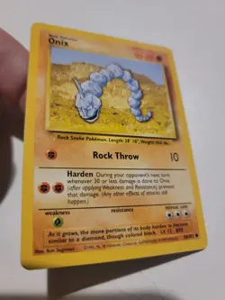 ONIX - Base 56/102 - Common - Euc Pokemon Card - Unlimited Edition - Vtg 1999 - Image 1