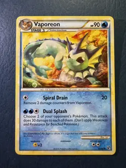 Pokemon TCG Vaporeon 41/90 Undaunted Regular NM - Image 1