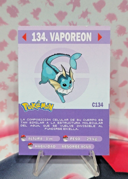 Pokemon Card Peru Volume 1 Ultra Elementos Vaporeon C134 LP - Image 2