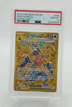 2023 Pokemon Paradox Rift Garchomp ex Hyper Rare Gold PSA 10 - Image 1