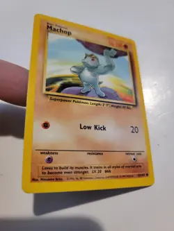 Shadow Machop 52/102 Base Set Pokemon Card 1999 Vintage 52/102 NM Euc - Image 1