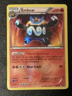 Emboar 100/99 BW Next Destinies Holo Secret Rare Shiny 2012 Pokemon TCG HP - Image 1