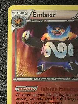 Emboar 100/99 BW Next Destinies Holo Secret Rare Shiny 2012 Pokemon TCG HP - Image 2