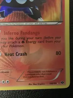 Emboar 100/99 BW Next Destinies Holo Secret Rare Shiny 2012 Pokemon TCG HP - Image 4