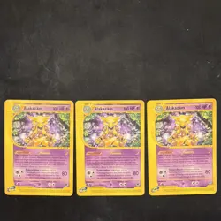 Pokemon TCG Alakazam 33/165 Expedition 3-Card Lot English 2002 - Image 1