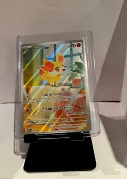 Pokemon Chaos Rising Fennekin Pokemon Center 080 Stamped Promo Card New - Image 1