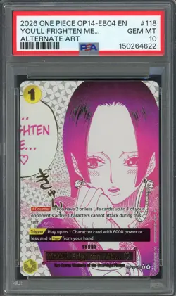 PSA 10 You'll Frighten Me... (Alt Art) OP14-118 EN One Piece B2 - Image 1