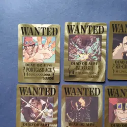 One Piece Gold Wanted Poster Card Lot Of 10 - Image 2