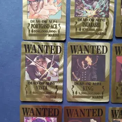 One Piece Gold Wanted Poster Card Lot Of 10 - Image 3