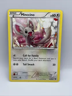 Pokemon TCG Minccino 84/99 Black & White NeXT Destinies Regular Uncommon Card - Image 1