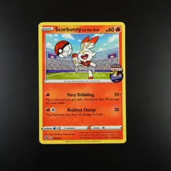 Scorbunny on the Ball 004/005 Pokemon Futsal Promo Holo Card - Image 1