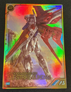 Gundam Arsenal Base Aile Strike Gundam PR-012 Promo Card GAT-X105 Holographic - Image 1