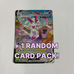 Pokemon Card Korean Sylveon VMAX SAR 093/069 + 1 Bonus PACK - Image 1