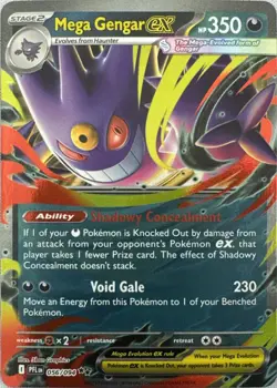 Mega Gengar ex 056/094 Double Rare Phantasmal Flames Pokemon Near Mint - Image 1