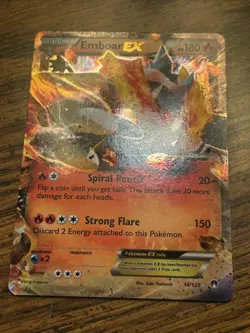 Pokemon Emboar EX 14/122 XY BREAKpoint Ultra Rare Holo - LP - Image 1