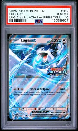 2025 POKEMON PRE EN-PRISMATIC EVOLUTIONS #082 LUGIA EX PSA 10 - Image 1