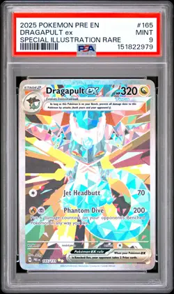 2025 POKEMON PRE EN-PRISMATIC EVOLUTIONS #165 DRAGAPULT EX PSA 9 - Image 1