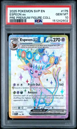 2025 POKEMON SVP EN-SV BLACK STAR PROMO #175 ESPEON EX PSA 10 - Image 1