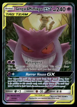 Gengar & Mimikyu 53/181 Team Up Tag Ultra Rare Holo English POKEMON - Image 1
